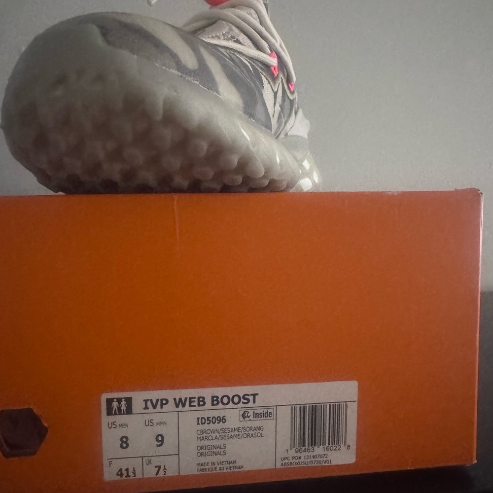 Adidas IVP Web Boost Gray and Pink Sneakers